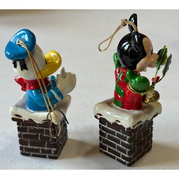 LOT of 2 Disney Walt Disney Ornaments Mickey Mouse Donald Duck Plastic 3.5" Tall - Picture 3 of 10